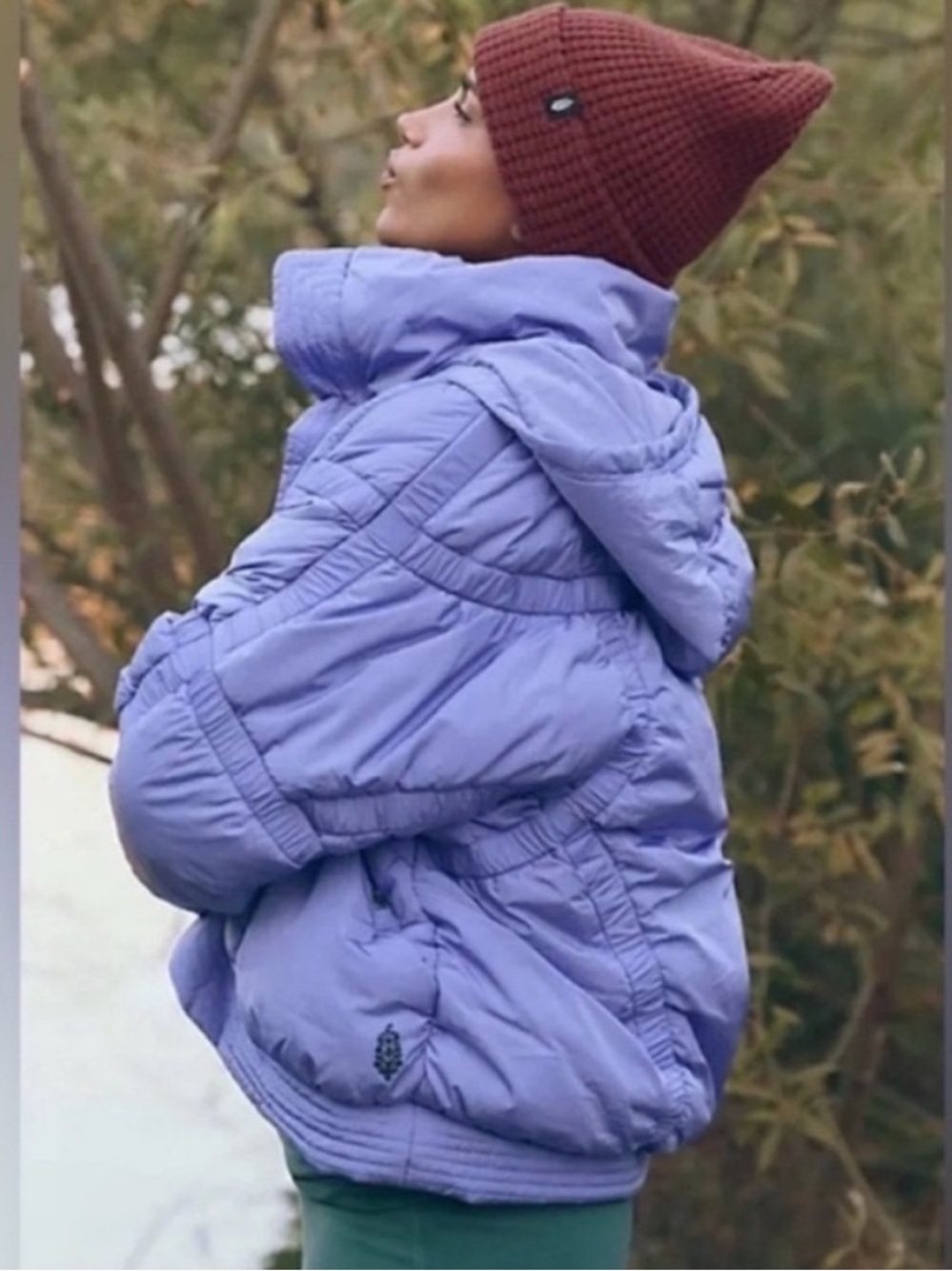 NWT Free People Shirr Enough Backpack Puffer Jacket